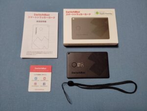 SwitchBotスマートトラッカーカード付属品