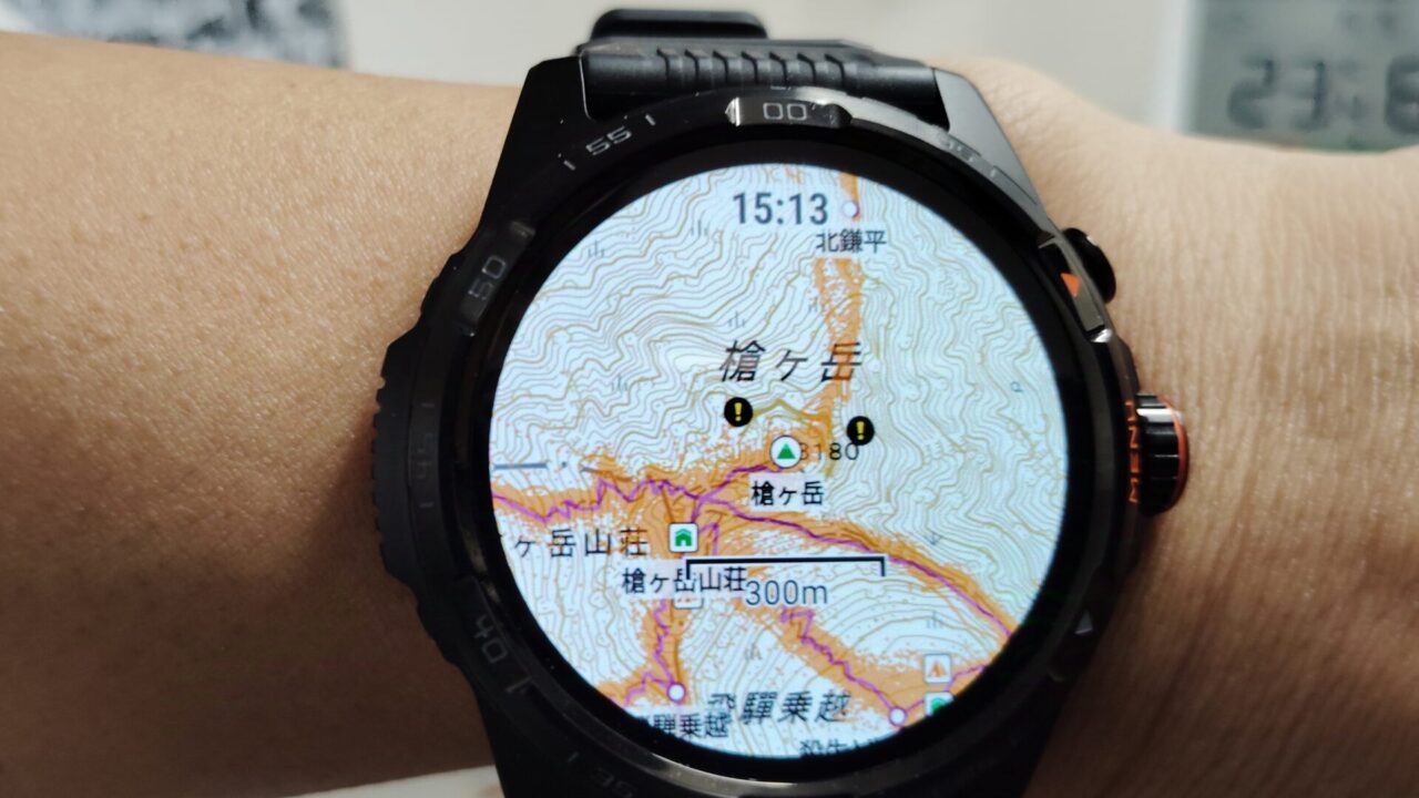 Ticwatch Atlasで登山アプリのヤマコレ